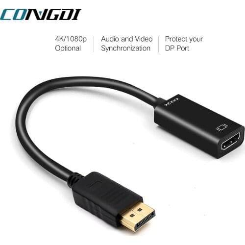 1080P 4K DP To HDMI-compatible Adapter Male To Female Converter DisplayPort to HDMI-Compatible Cable for PC TV Projector Hp DELL