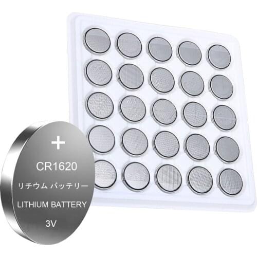 25pcs CR1620 BR1620 DL1620 Button Cell Coin Battery For Watch Car Remote Key cr 1620 ECR1620 GPCR1620 3v Lithium Batteries