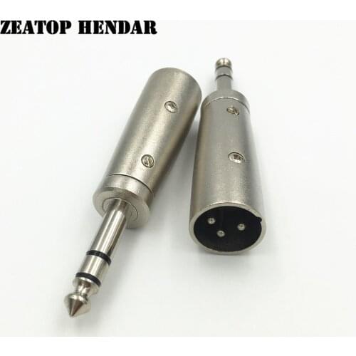 5Pcs 3 Pin XLR Male / Female Jack to 1/4" 6.35mm 2 3 Pole Male Plug Mono / Stereo Microphone Adapter Connector High quality