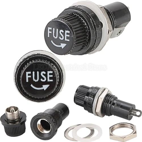 5Pcs Glass Fuse Holders 5*20mm 6*30mm Insurance Tube Socket Fuse Holder For Insurance Panel Mount Fuse Holder 5x20 6x30