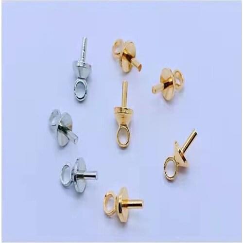 600-1100pcs Metal Pendant Cap Holder Goat Eye Nail Bead End Cap Buckle Pearl Connector Diy Necklace Findings Jewelry Accessories