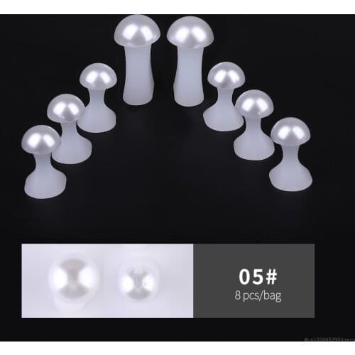 8pcs Pearl Silicone Toe Separator for Nail Polish Foot Finger Divider Form Manicure Pedicure Care Hallux Valgus Nail Art Tool