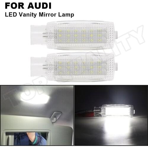 Car LED Interior Sun Visor Vanity Mirror Light Reading Lamps For Audi A4 2003 2004 2005 2006 2007 2008 2009 OEM# 3B0947109