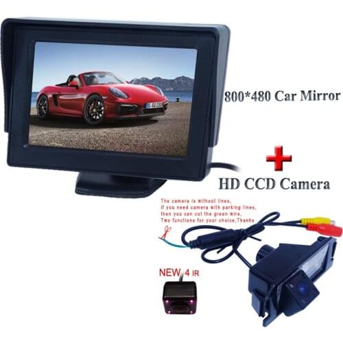 Car Monitor4.3" Car Rearview Parking System+Car Rear view Camera for I30 hyundai solaris (Verna) hatchback GENESIS COUPE / SOUL