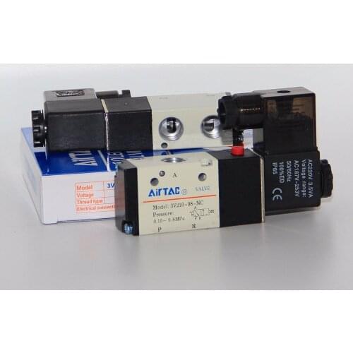 Free shipping good quality 5 port 2 position Solenoid Valve 4V410-15,have DC24v,DC12V,AC24V,AC36V,AC220V,AC380V