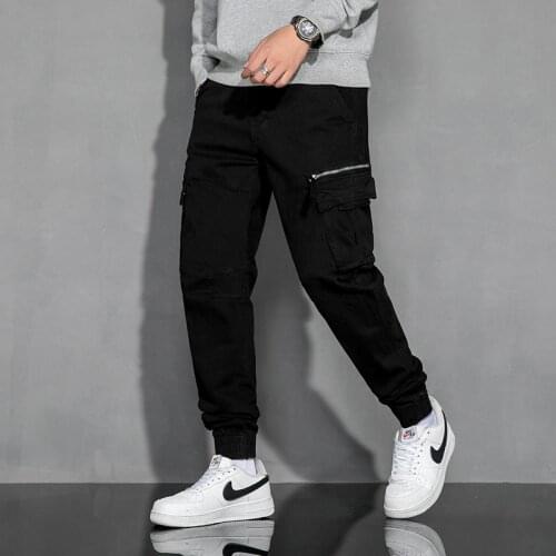 New Jogging Military Pants Men Casual Outdoor Pant Cargo Work Pure Colour Tactical Tracksuit Trousers Clothes 2021 Spring Autumn