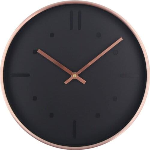 2021 new European 12-inch rose gold digital clock wall watch creative mute wall clock upscale living room bedroom clock