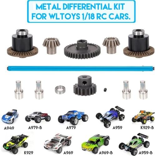 Differential Kit for Wltoys XKS 1/18 RC Car Gear Differential Carrier Drive Shaft Steering Hub for WLtoys A979 A959-B A979-B
