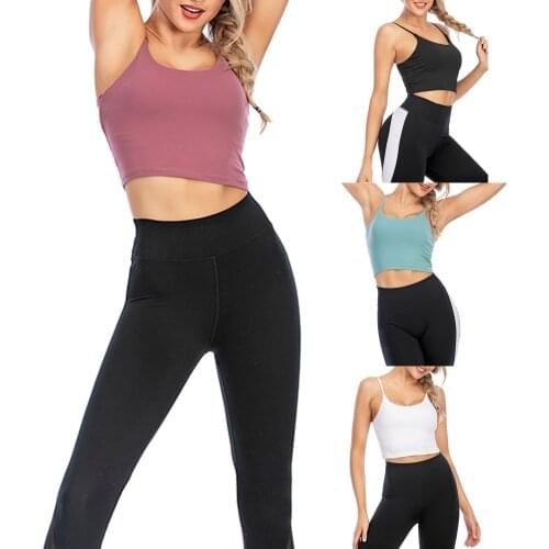 Women Sports Fitness Vest Bras Wrapped Vest Sleeveless Tops Chest Pad Casual Jogging Gym Breathable Running Yoga Underwear Bras