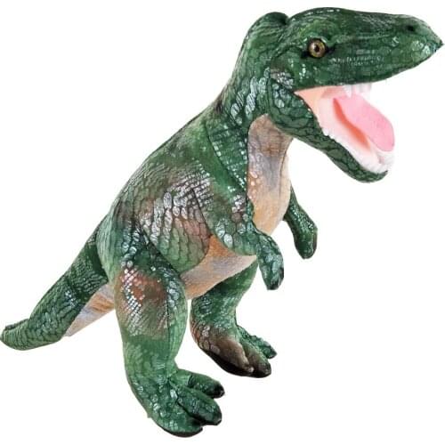 BOLAFYNIA simulation dinosaur dark grenn big mouth Children Plush Stuffed Toys Baby Kid Toy doll for Christmas Birthday Gift