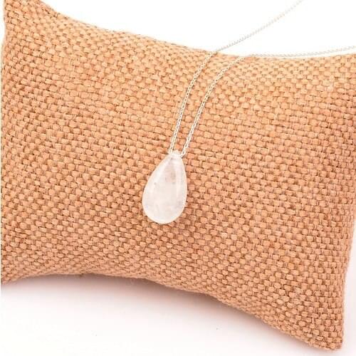 Stone Boxes Moonstone Silver Necklace