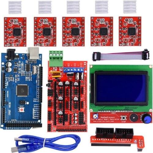 3D Printer Kits RAMPS 1.4 Mega2560 12864 LCD Controller A4988 for Arduino Reprap