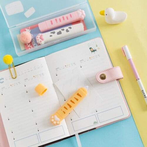 Cat Claw Correction Tape Roller White Sticker Tape Double Sided Adhesive Dots Stick Roller for Error Eraser Stationery Supplies