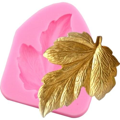 Leaves Shaped 3D Reverse Sugar Molding Fondant Cake Silicone Mold Polymer Clay Molds Decoration Tools