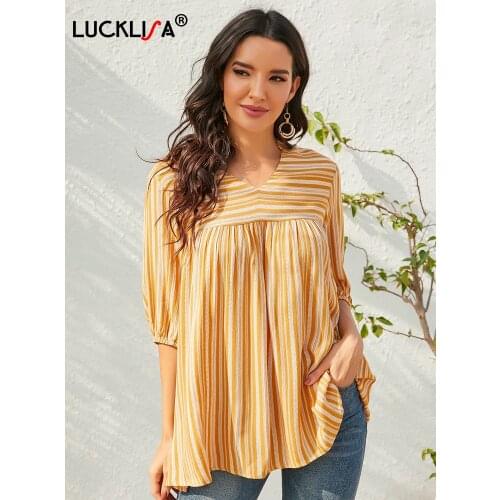 LUCKLISA Loose Blouses