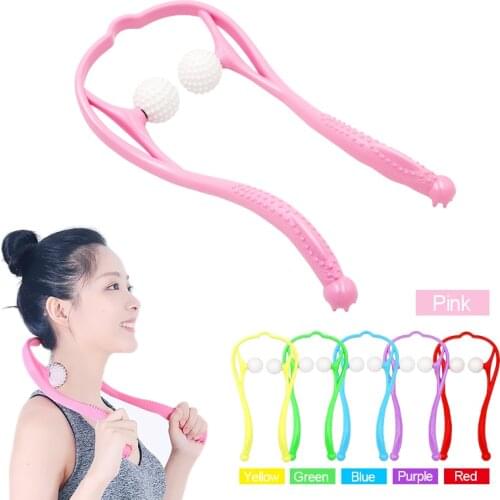 Neck massager Neck massage tool to relieve pressure, hand roller massage neck and shoulder double trigger point self massager