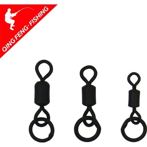 20pcs Carp Fishing Micro Hook Ring Swivel Flexi Accessories For Carp Fishing Rolling Swivel with Ring for D-Rig Chod Rig Tackle