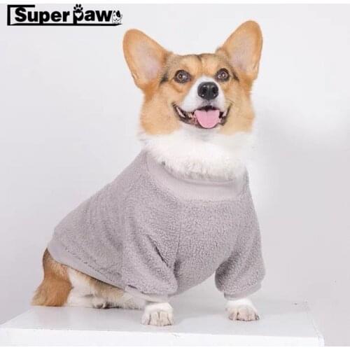 Cute Pet Dog Hoodie Corgi Winter Warm Coat Jacket Clothes for Small Medium Dogs French Bulldog Pug Yorkie Sweater Costume KLC24