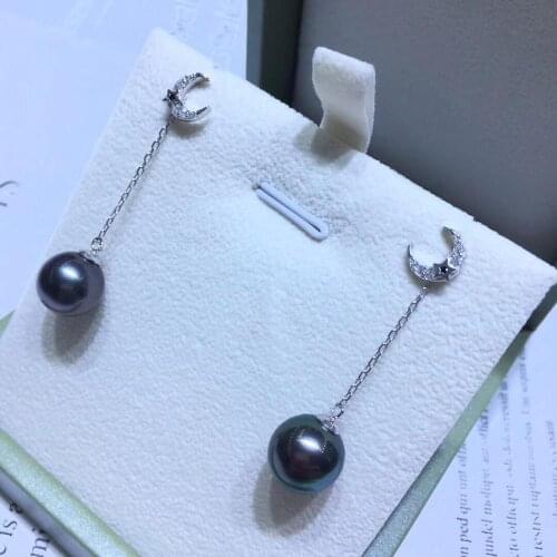 Fashion Moon 925 Sterling Silver Earrings Fashion Stud Earrings Settings Findings Jewelry Parts Fittings Womens Accessories