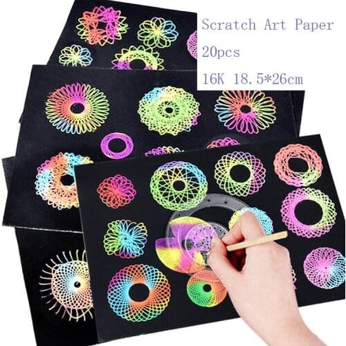 Set Accessory Magic Creative Spiral Sketchpad Kid Boy Girl Learning Educational Art Craft Gift Children Spirograph Drawing Toys