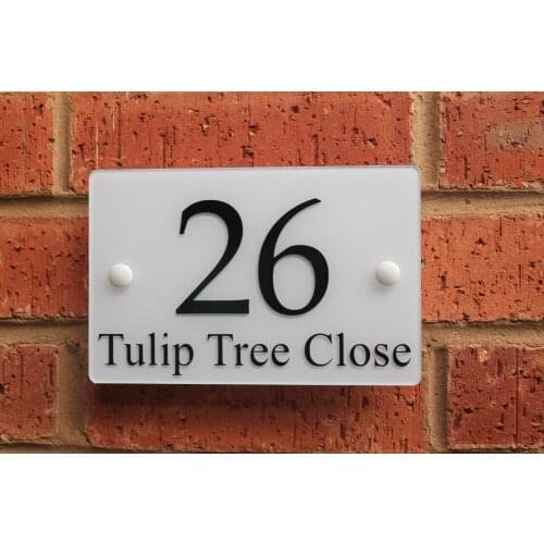 Customized Acrylic Personalised Door Number House Sign Wall Street Name Plaque