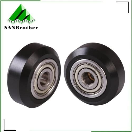 12/24pcs CNC Openbuilds Plastic POM Wheel with 625zz Idler Pulley Gear Passive Round/V-Slot Perlin Pulley Wheel for CR10 Ender3