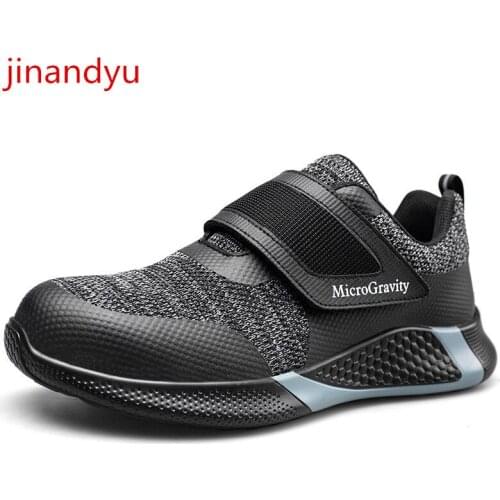 Drop Shipping Mens Steel Toe Cap Protective Work Shoes Outdoor Anti Smashing Shoes Men Puncture Proof Safety Shoes Sneakers