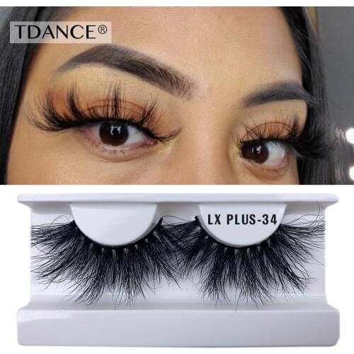 TDANCE 25mm Mink Eyelashes Dramatic Long Mink Lashes Makeup Full Strip Lash Multi Styles False Eyelash Reusable Lash Faux Cils
