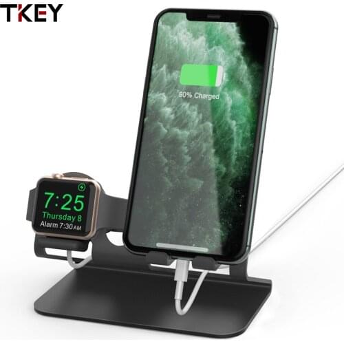 3 in 1 Mobile Phone Holder For iPhone 12 11 Pro Max XS X 8 iWatch SE 6 5 4 Apple Watch Airpods Pro Stably Stand Rechargeable
