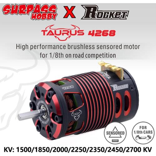 SURPASS HOBBY Rocket 4268 V2 Sensor Sensored Brushless Motor 1550/1800/2000/2350KV For RC 1/8 Competition Off-Road On-Road Car