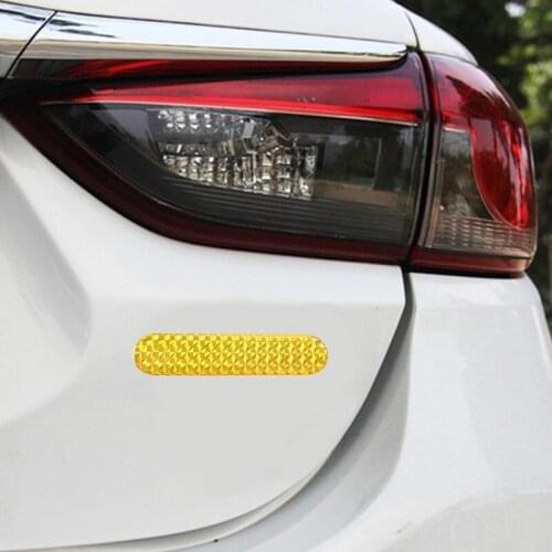 Car Reflective Sticker Car Door Stickers Decal Warning Reflective Strips 4 Colors Safety Mark Auto Reflector Stickers 2pcs