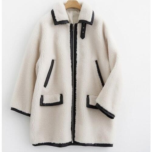 Real Fur Coat Women Korean Sheep Shearing Winter Coat Women 100% Wool Jacket Women Clothes 2020 Manteau Femme B19F55181 YY1185