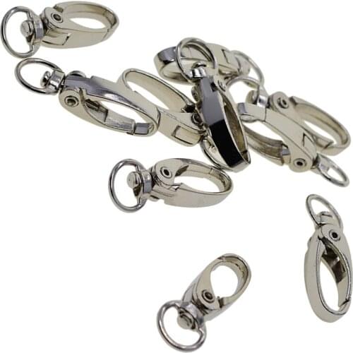 10 Pieces Paracord Carabiner Snap Hook Clasp Metal Key Ring Lobster Clasps Key Chains DIY Crafts Supplies