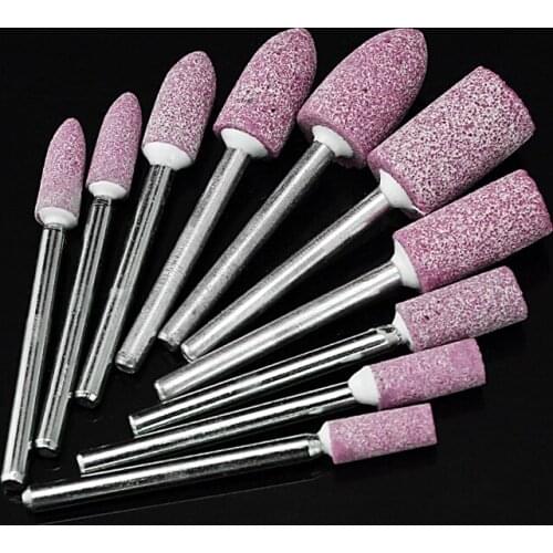 10Pcs Rotary Tool Abrasive Stone Points Electric Grinding Polishing Head Wheel H02
