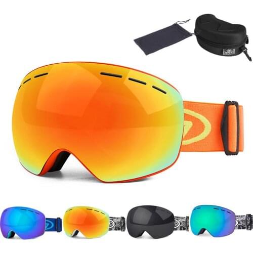 2020 Ski Goggles Double Layers 24color UV Protection Anti-fog Big Ski Mask Glasses Skiing Men Women Snow Snowboard Goggles