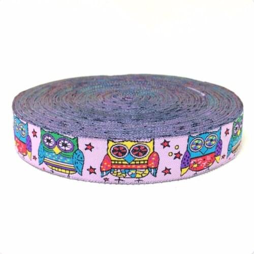 5/8'' (16mmx10yards) Polyester Woven Jacquard Ribbon with owl and star ZERZEEMOOY KTZD15102232