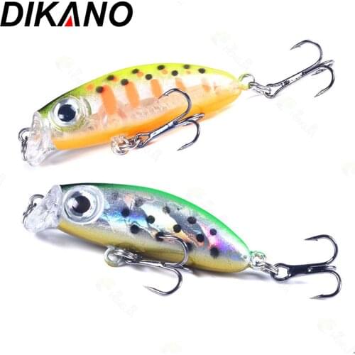 6pcs 4.2cm Crankbait Fishing Lures Slow Sinking Minnow Hard Bait Fishing Tackle For Outdoor Lake Sea Steam