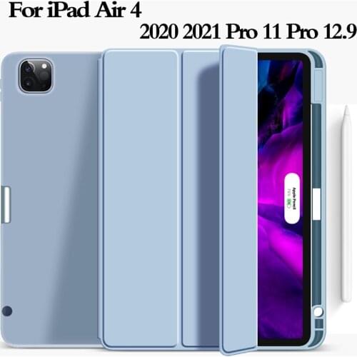 For iPad Air 4 Case iPad Pro 11 Case 2020 For iPad Pro 12.9 Case 2021 5th Generation Funda Wireless Charge with Pencil Holder