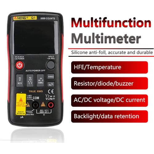 Q1 Digital Multimeter 9999 Analog Tester Lcr Meter Auto Wire Test Meter Capacitor Ohm True RMS Professional DIY Transistor
