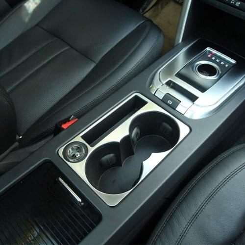 For Land Rover Discovery Sport 2015-2018 ABS Matte Silver Gloss Black Car Interior Cup Holder Frame Cover Trim Accessories