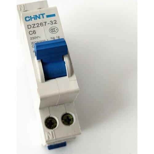 CHINT Circuit Breaker Switch / Double inlet and outlet air DZ267 1P+N 6A (DPN 6A)