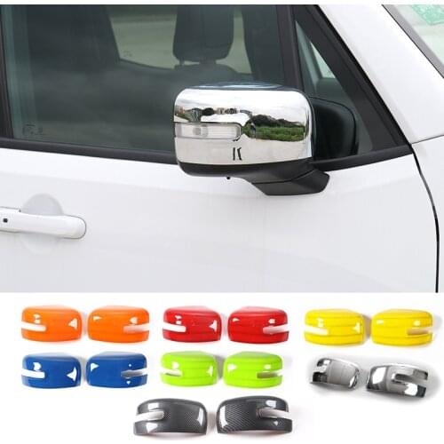 SHINEKA Car-styling ABS Rearview Mirror Cover Side Mirror Cover Frame Trim Protector Sticker for Jeep Renegade 2015
