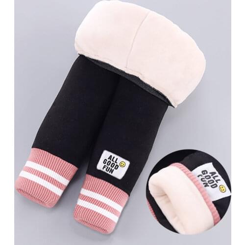 Girls Warm Pants 2021 Children Thicken Leggings Cotton Fleece Trousers Baby Girl Leggings Winter Pants for Kids