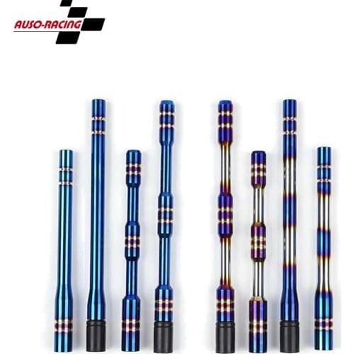 Car baking blue antenna refitting accessories roof decoration personality general ornament metal antenna