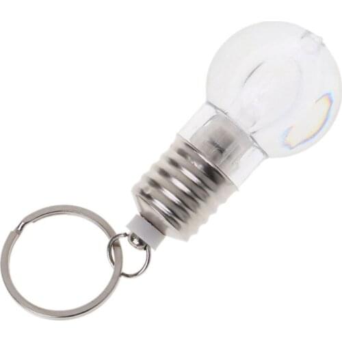 Mini Change Color Creative LED Lamp Bulb Light Key Chain Key Ring Night light