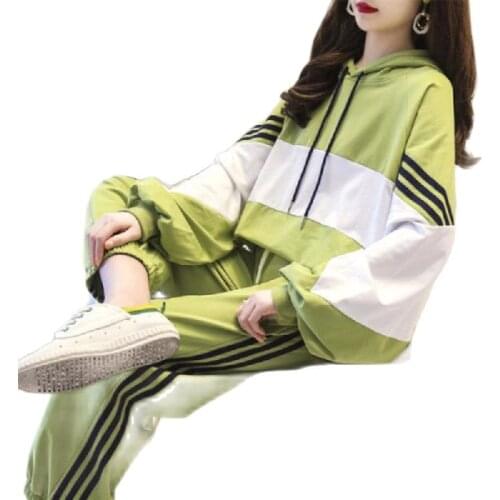 Fashion Plus size Two Piece Sets 2021 New tracksuit wives loose belly covering casual sports womens 2 piece outfit set