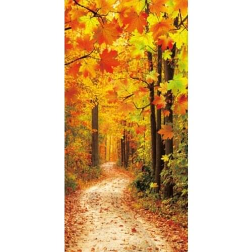 New Autumn Maple Leaf Scenery Tree Embroidery Crafts Needlework 14CT Unprinted Cross Stitch Kits DIY Quality Handmade Decor