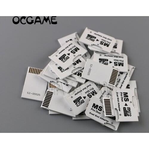 OCGAME 8pcs/lot Micro SD TF to Memory Stick MS Pro Duo For PSP 1000 2000 3000 Card Dual 2 Slot Adapter Converter