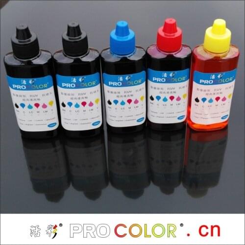 GI-490BK Pigment ink GI-490C M GI-490Y is Dye ink refill kit for Canon PIXMA G1400 G2400 G3400 G4400 G2410 G3410 inkjet printer