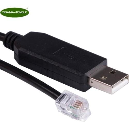 USB to RJ9 RJ10 4P4C RS232 Serial Cable for Motor Servo CDHD 006 008 PC Link Cable With CP2102 Support Win10/8/7/XP/Android/Mac